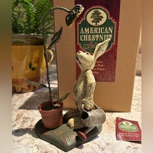 American Chestnut FolkArt AM1013 Faith makes it Grow Bunny / Sunflower